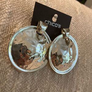 0156-Chico's Silver Statement Earrings
